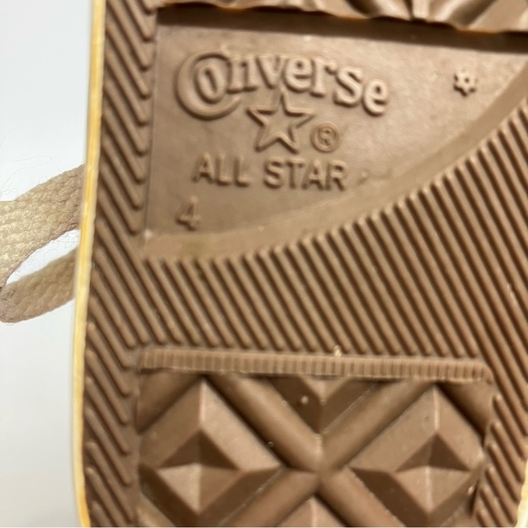 Converse all star pink hightop sneakers kids size 4 trendy punk casual - Picture 8 of 8